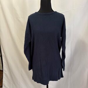 Express Dark Blue Long Sleeve Women's Top